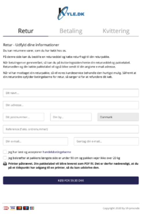 Returneringsformular